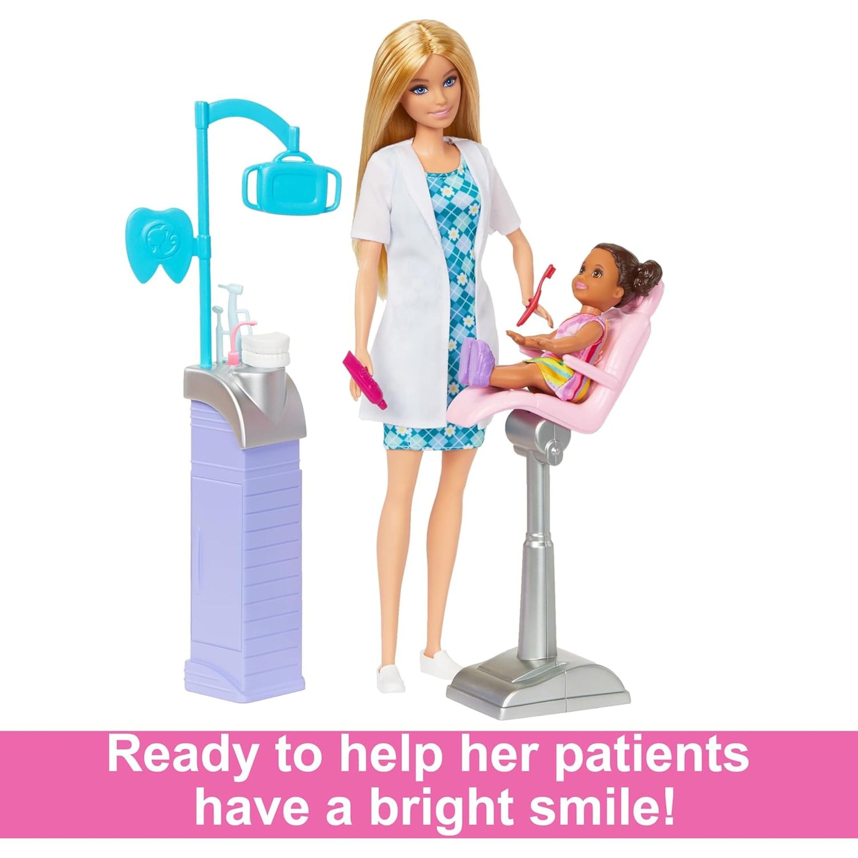 Blonde Barbie Dentist Career Doll & Dental Clinic Playset
