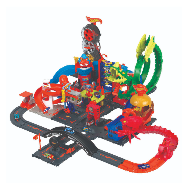 Hot Wheels City Downtown Ice Cream Swirl Exciting Playset for Kids