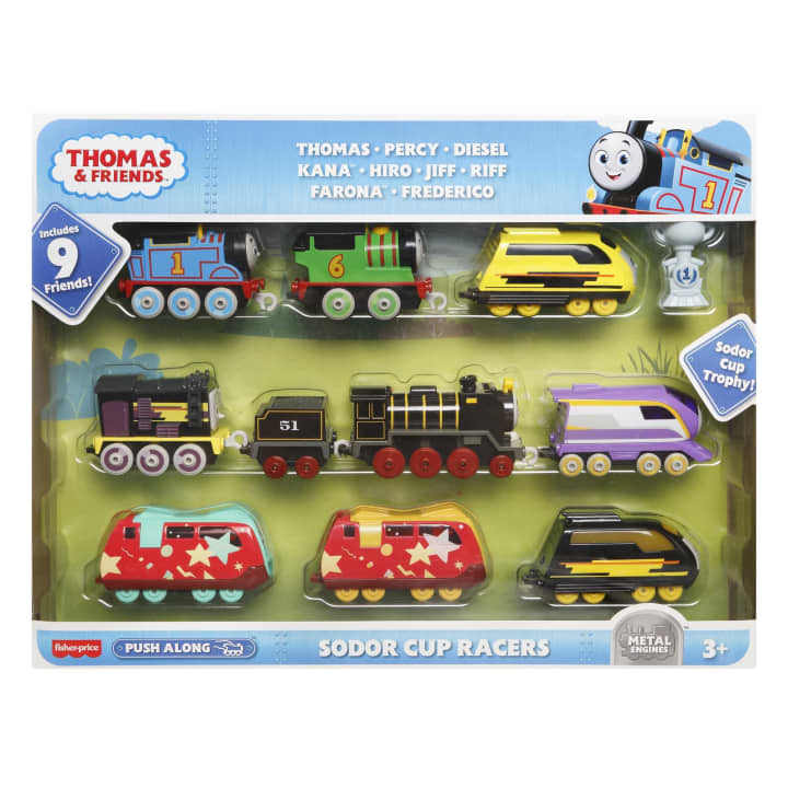 Fisher-Price Thomas & Friends Sodor Cup 9-Piece Push-Along Train Set