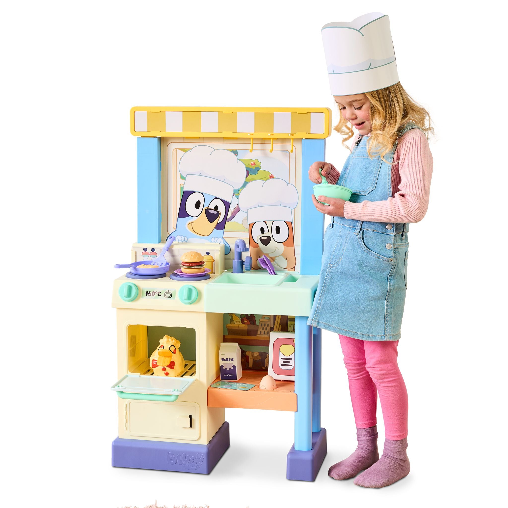 Hot Sale! Bluey Series 11 Deluxe Bake With Me Kitchen Playset for Toddlers