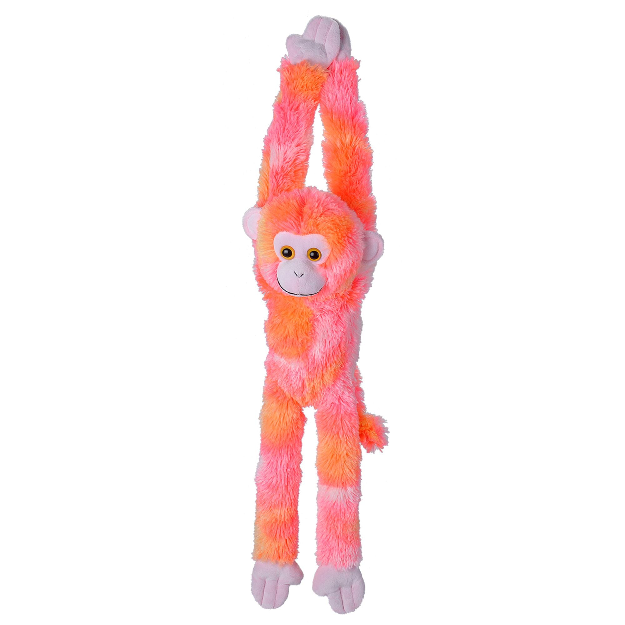 Wild Republic 20-Inch Pink Multi-Vibe Hanging Monkey Plush Toy - Ideal for All Ages!