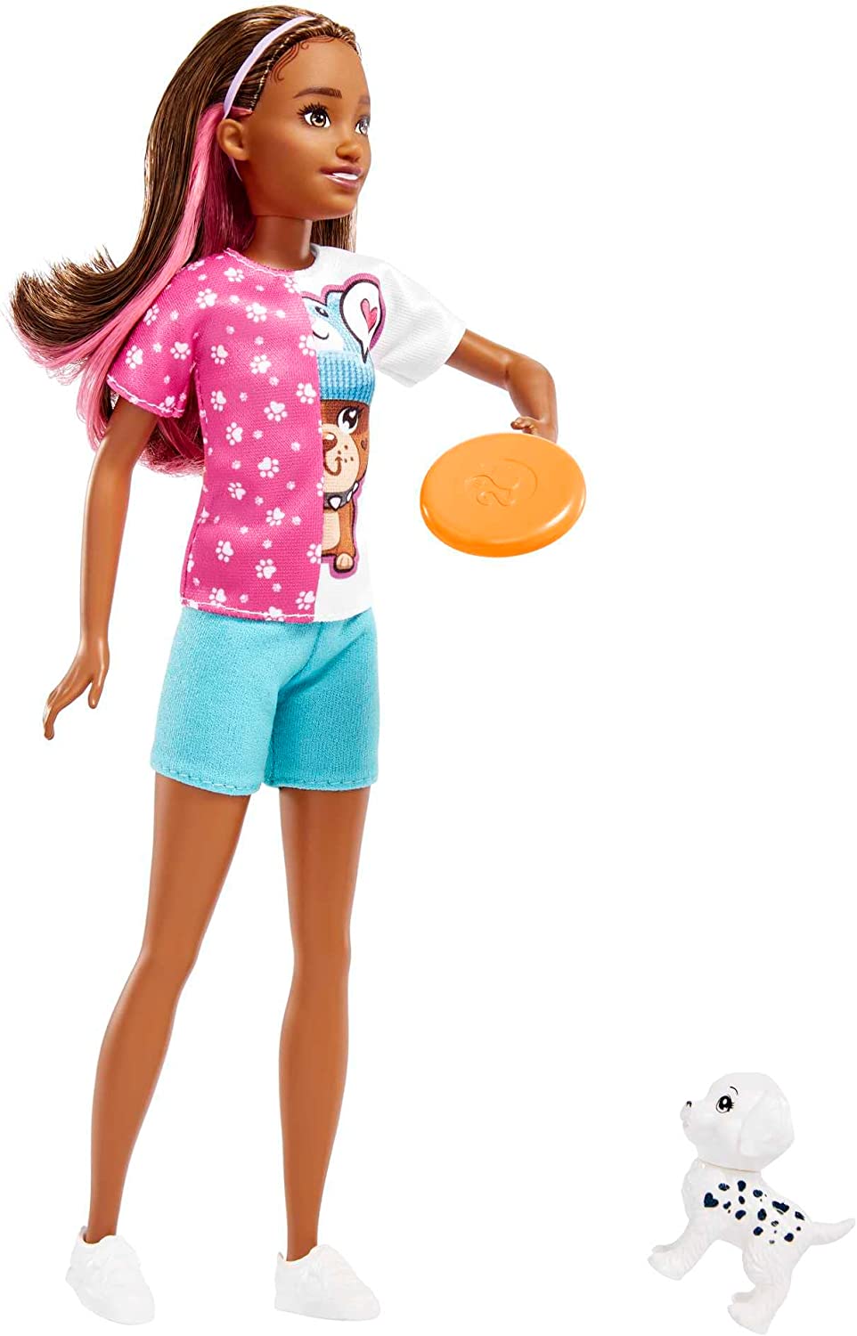 Barbie Skipper First Jobs Dog Walker Doll Set with Adorable Puppy