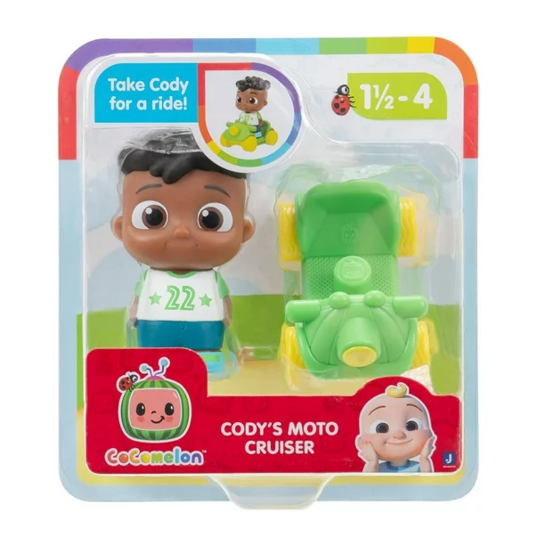 Hot Sale! CoComelon JJ & Friends Cruisers - Cody's Motorcycle Set for Kids