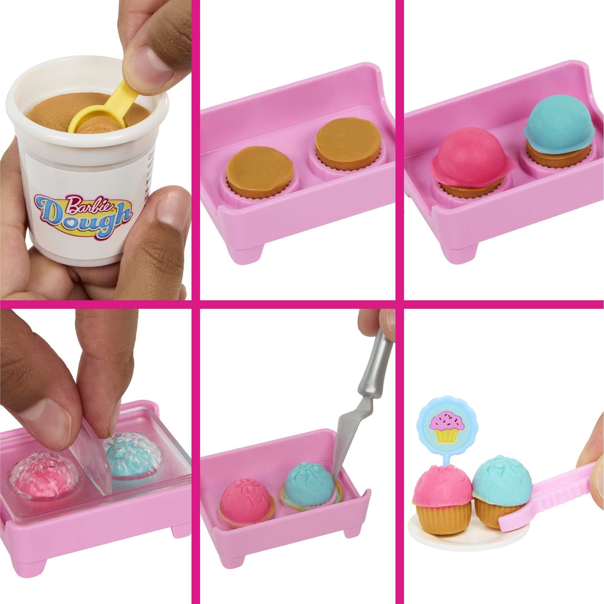 Barbie It Takes Two Cafe Playset with 18 Pieces for Creative Kids