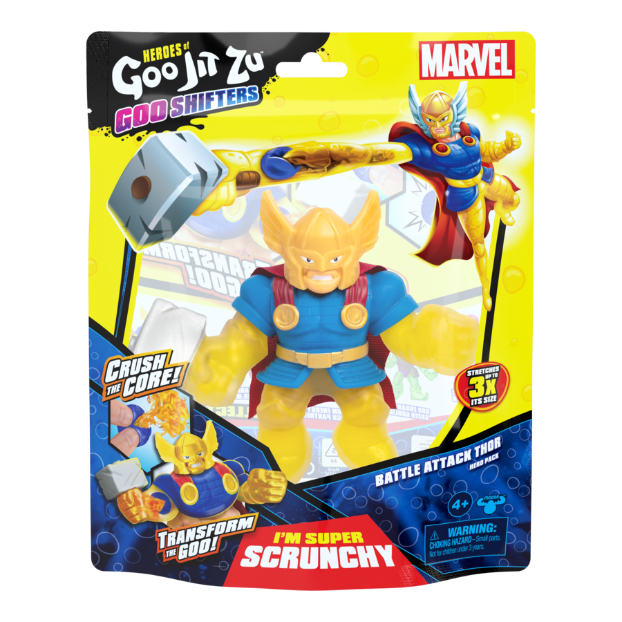 Hot! Heroes Of Goo Jit Zu Marvel S8 - Battle Attack Thor Hero Pack