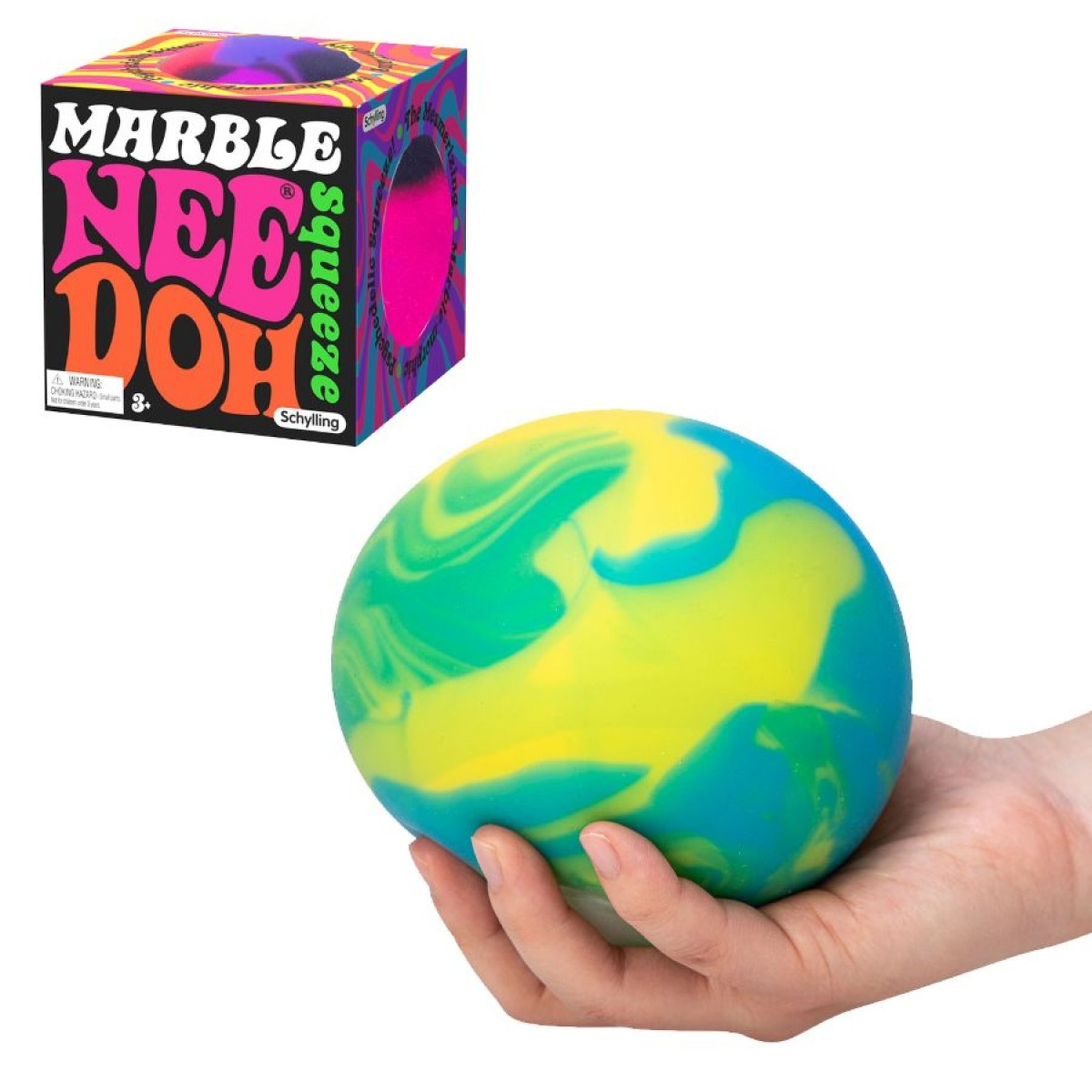 Schylling's Assorted Styles of Super Squeezable Marble NeeDoh Stress Relievers