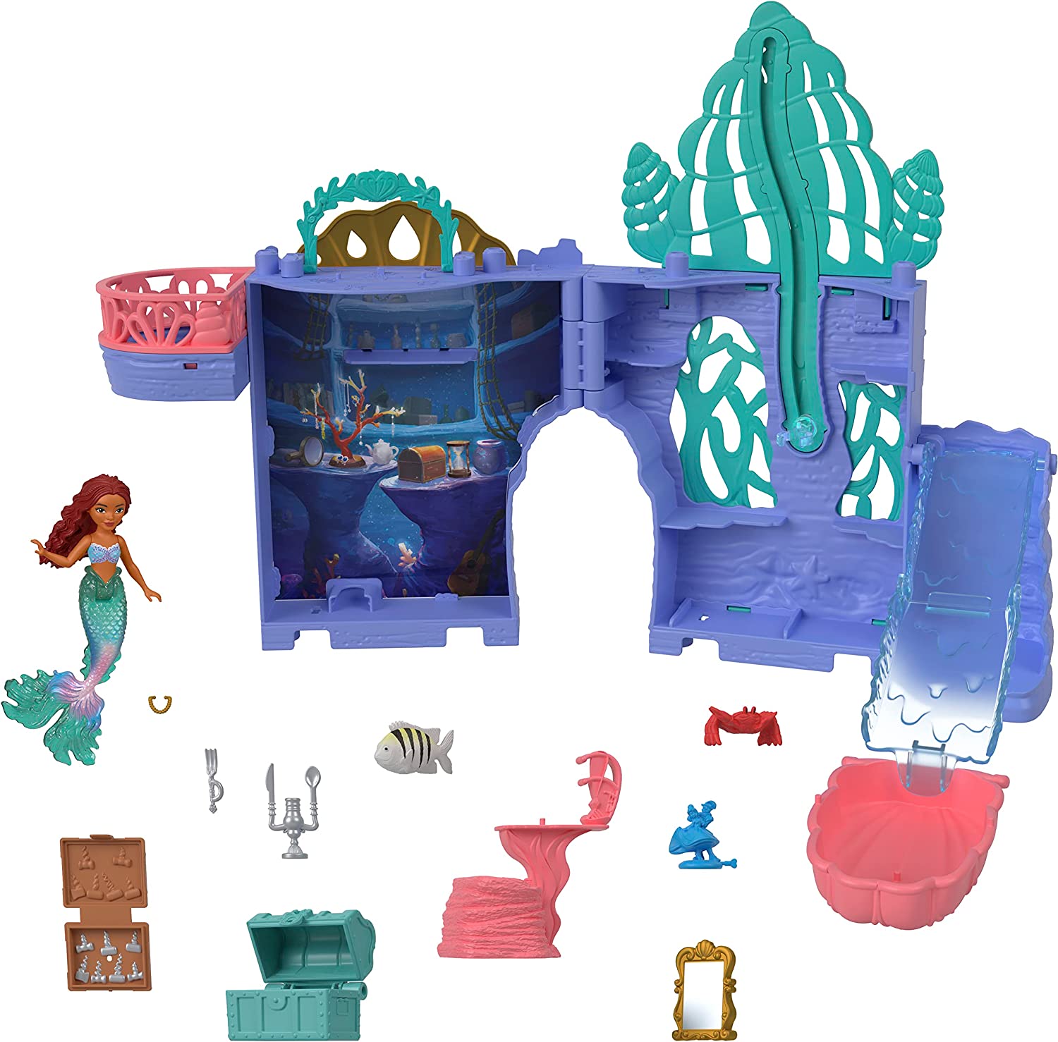 Hot! Disney The Little Mermaid Ariel's Grotto Storytime Stackers Playset for Kids