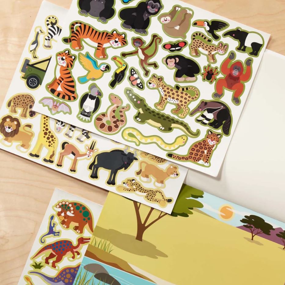 Melissa & Doug Reusable Sticker Pad - Interactive Habitats with Over 150 Stickers