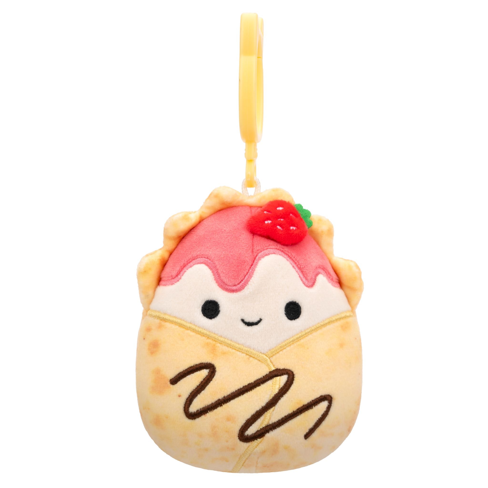 3.5-Inch Squishmallows S20 Clip-On Plush - Gasten Strawberry Crepe Design