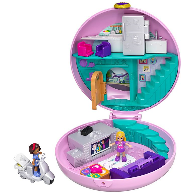 Colorful Donut - Shaped Polly Pocket Big Pocket World Pajama Party Compact