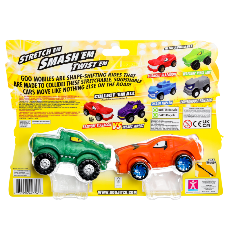 Hot Deal! Heroes Of Goo Jit Zu Goo Mobiles Smash Pack - Turbo Tyger vs Rumble Rock Jaw Toy Cars