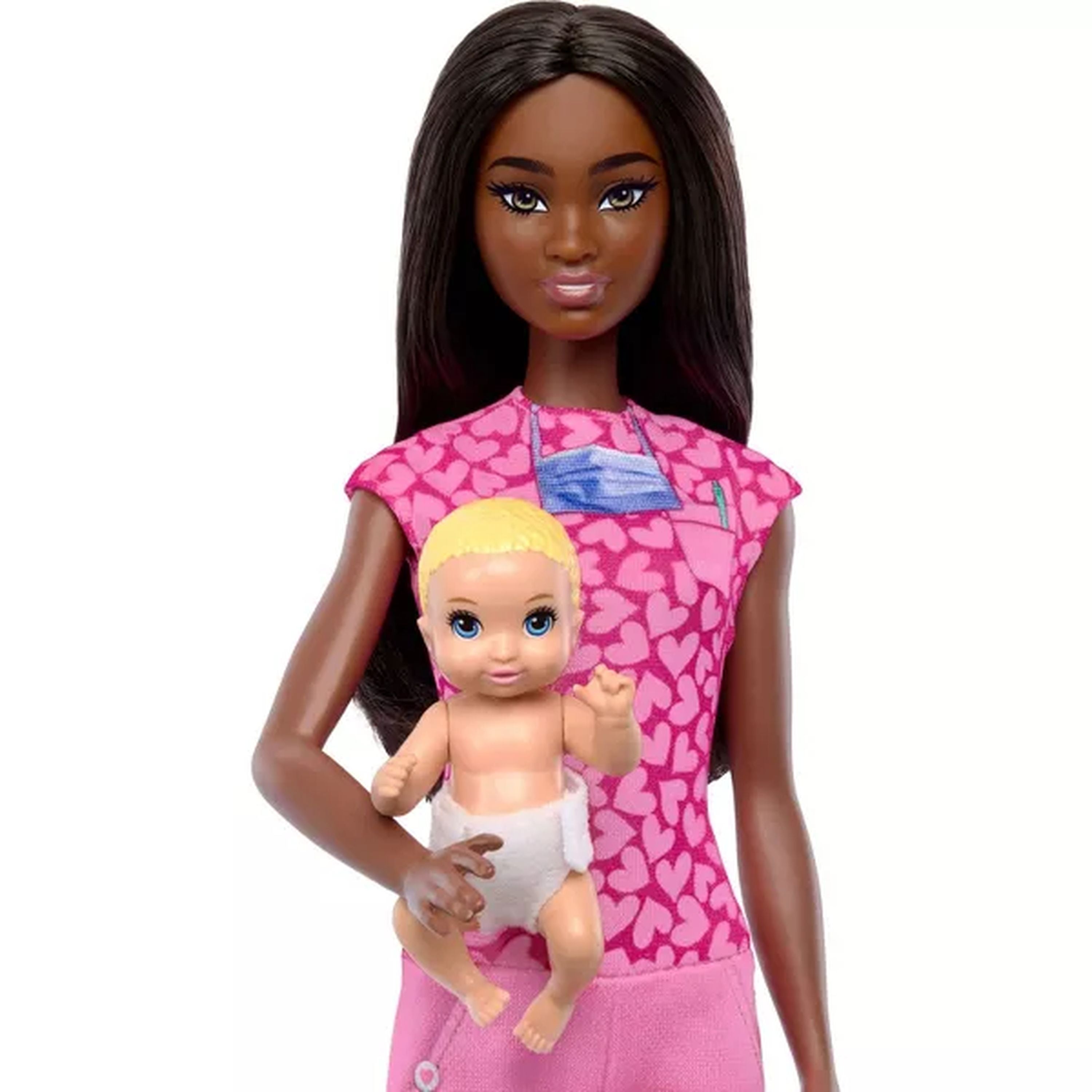 Barbie Baby Doctor Brunette Doll Playset - Explore Various Career Roles