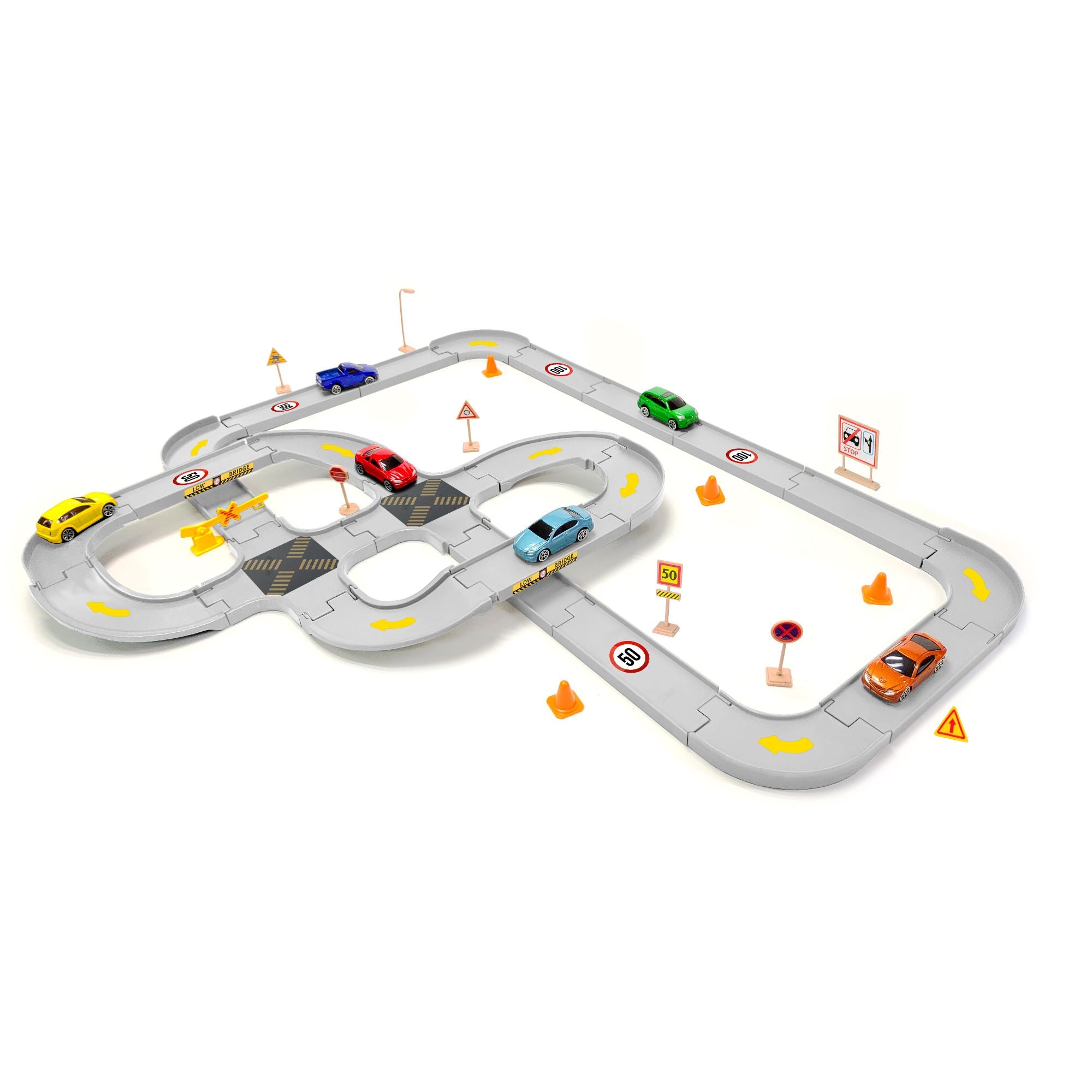 Dyna City 40-Piece Easy-Assembly Roadway Playset for Endless Creativity