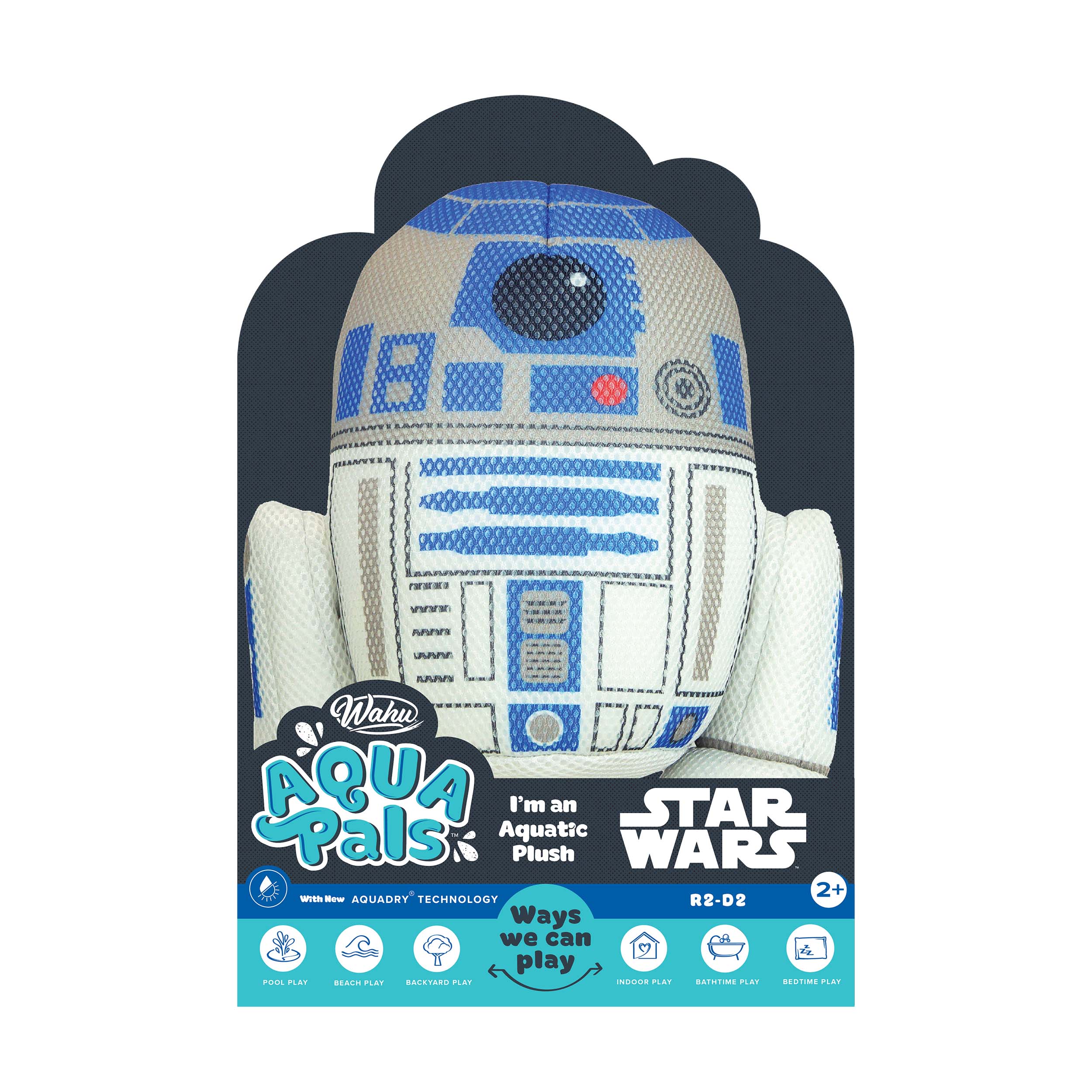 Medium-Sized Wahu Aqua Pals Star Wars R2-D2 Plush Toy
