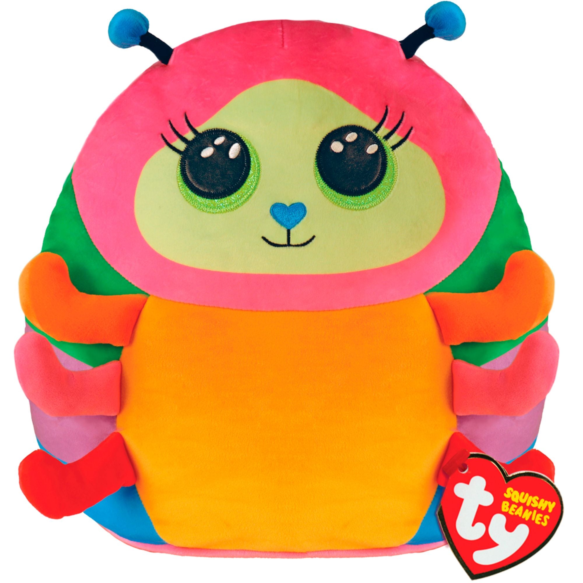 Ty 35cm Squishy Beanie - Multicolored Caterpillar Nessa (Great Gift!)