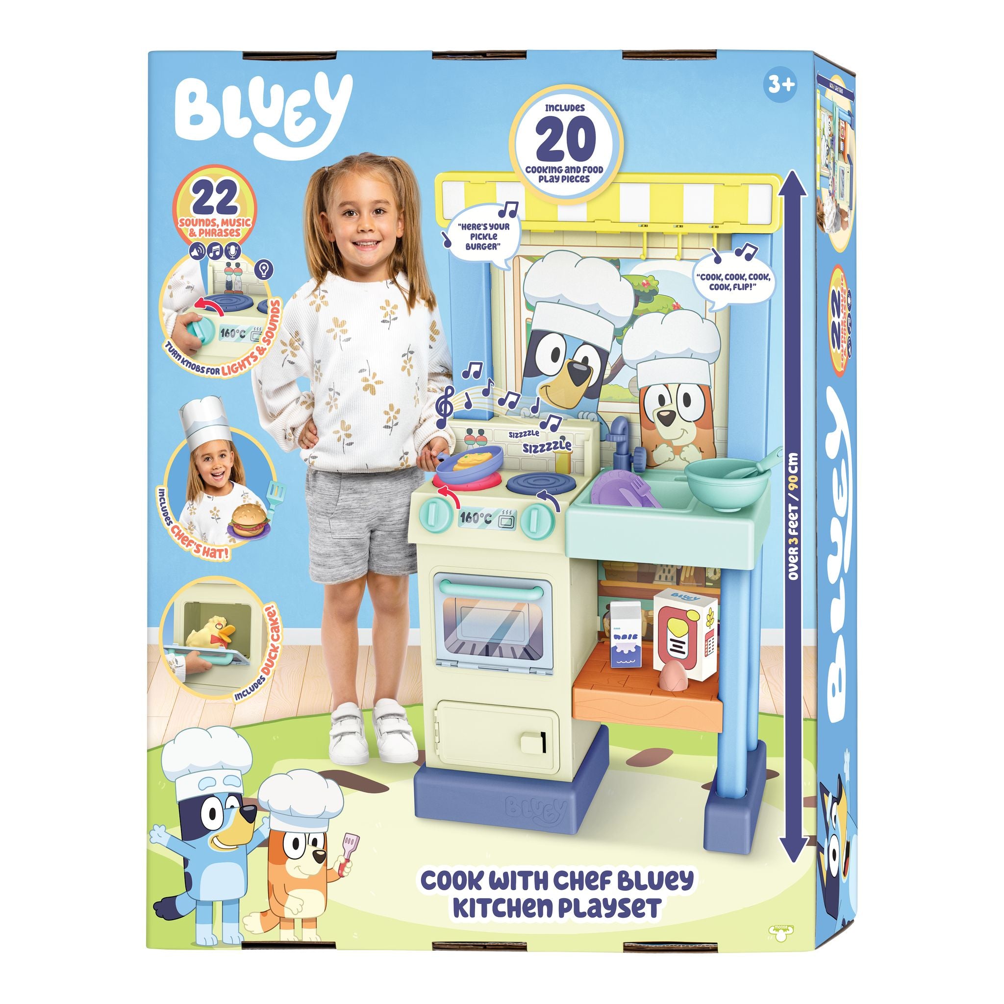 Hot Sale! Bluey Series 11 Deluxe Bake With Me Kitchen Playset for Toddlers