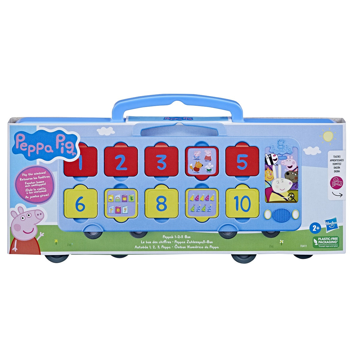 Hot Sale! Peppa Pig's Interactive 123 Bus Toy for Toddlers