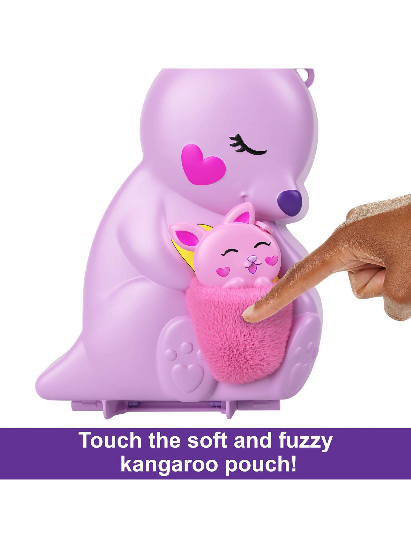 Adorable Polly Pocket Kangaroo Wearable 2-in-1 Compact for On-the-Go Fun