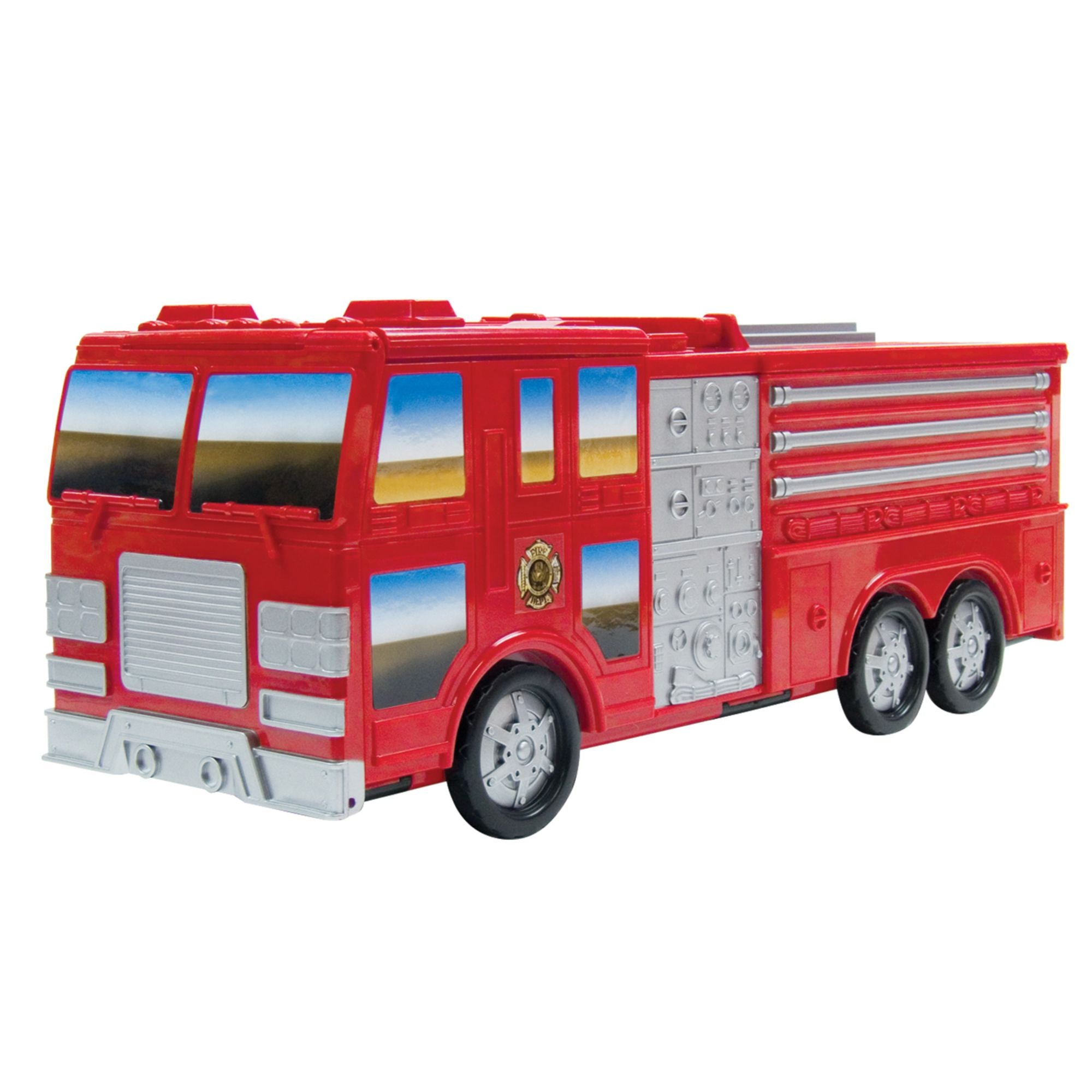 Hot Deal! Motor Max Take - Along Transforming Fire Station Playset for Kids