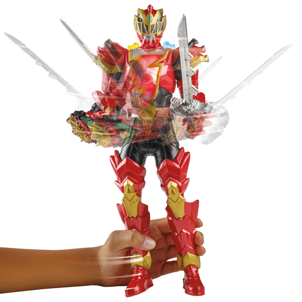 Hasbro 12-Inch Power Rangers Dino Fury Spiral Strike Electronic Red Ranger Figure