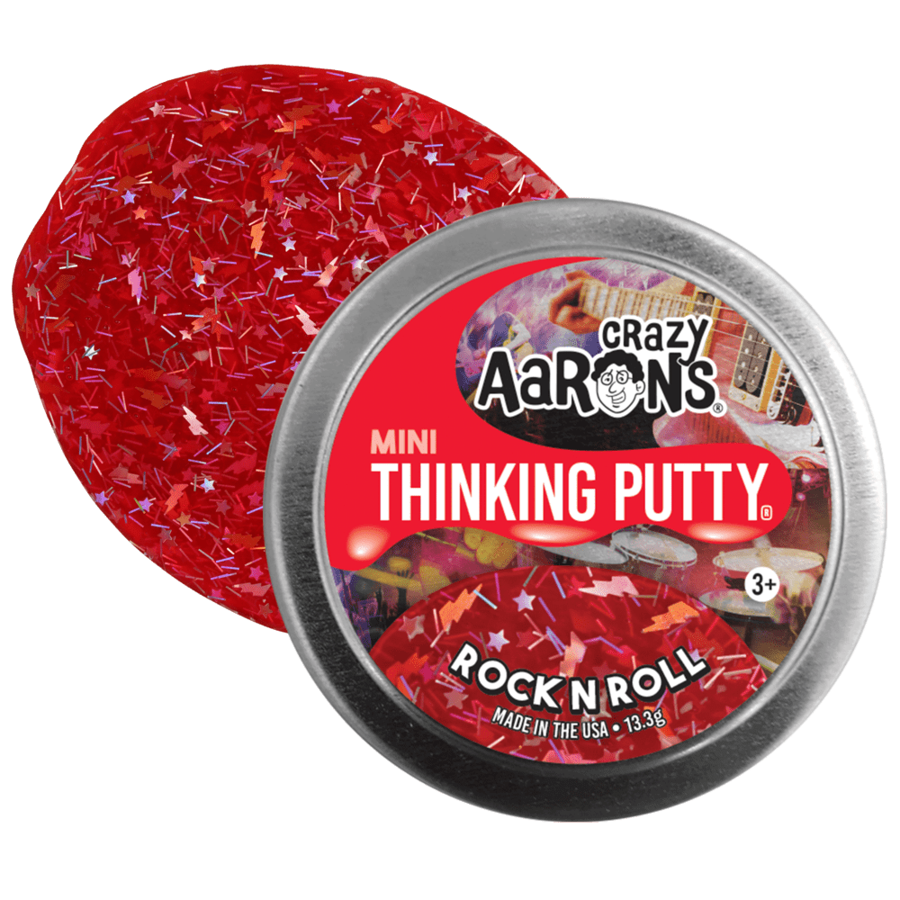 Crazy Aaron's Mini Tin Thinking Putty - Rock N Roll, Trendy Fidget Toy for All Ages