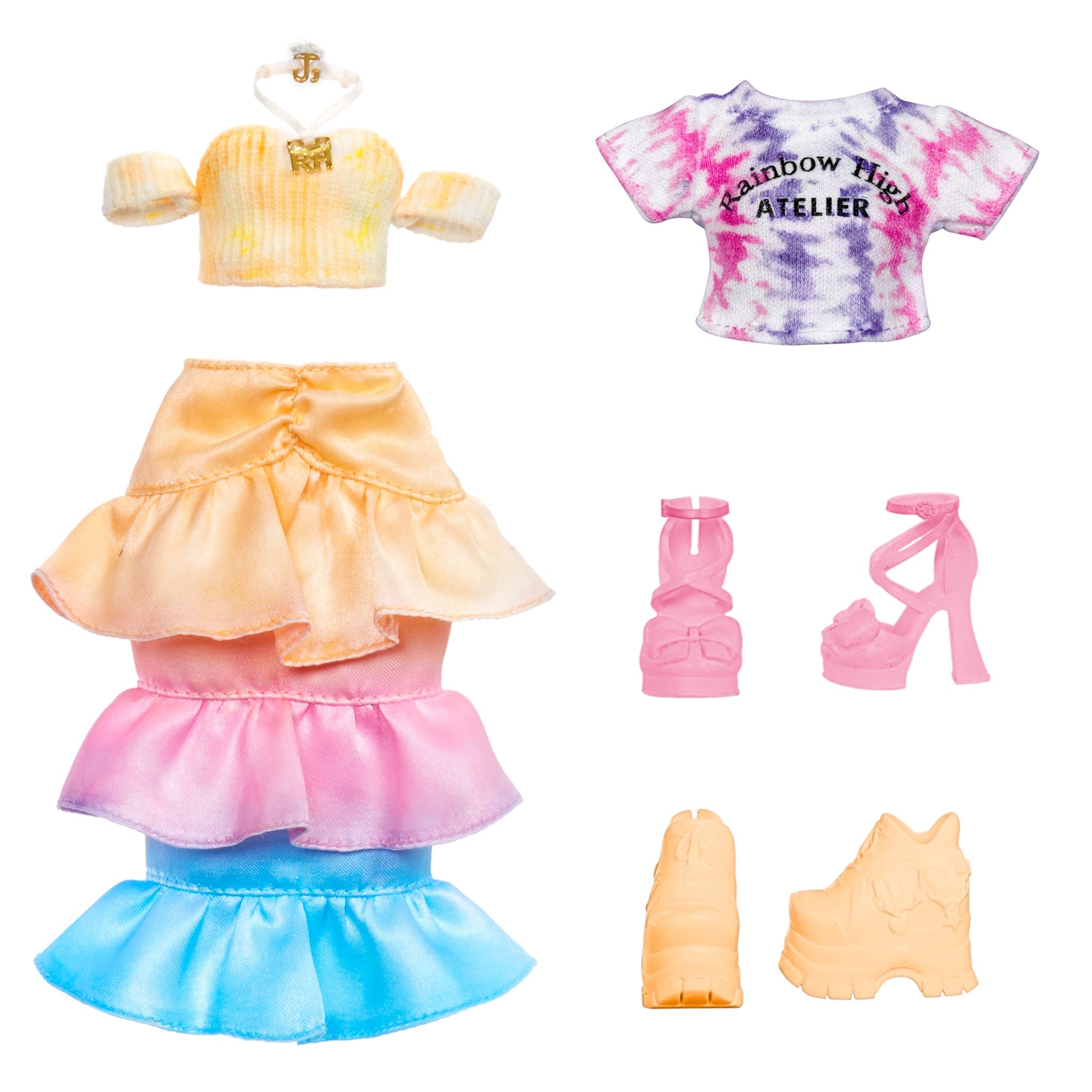 Rainbow High DIY Fashion Doll with Brown Eyes - Watercolour & Create Toy for Kids