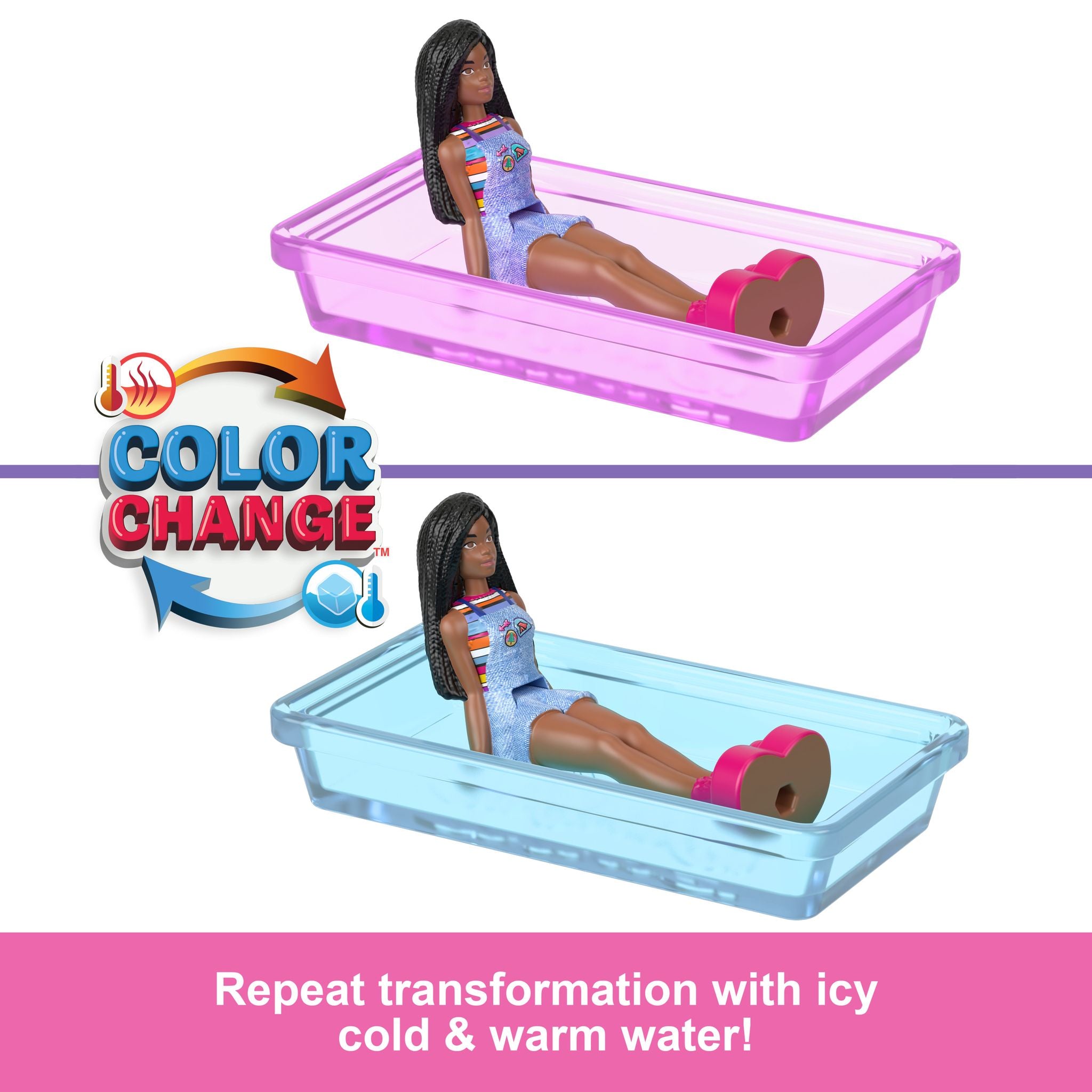 Barbie Mini Barbieland Color - Changing Dream Camper Set for Young Fans