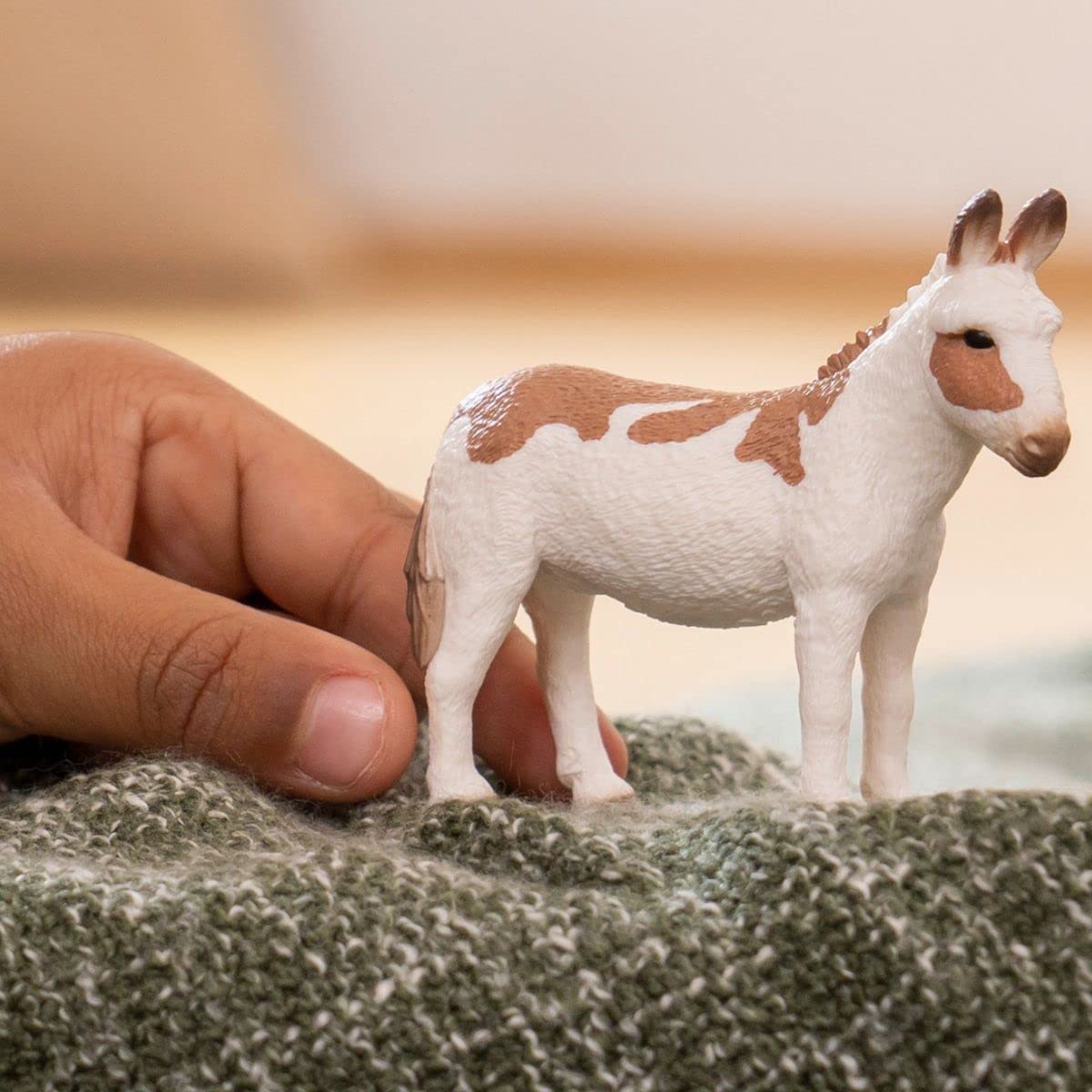 Schleich Adorable American Donkey with Stunning Brown Spots