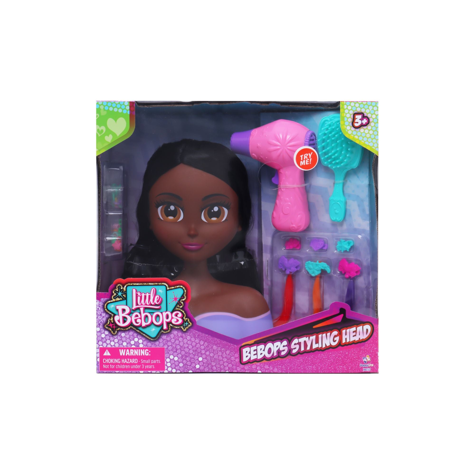 Little Bebops Brunette Hair Styling Head with Accessories