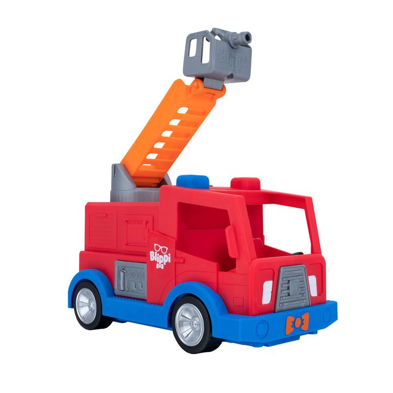 Hot Deal! Blippi Themed Feature Fire Truck Toy with 3 Firefighter Figures and Fire Dog