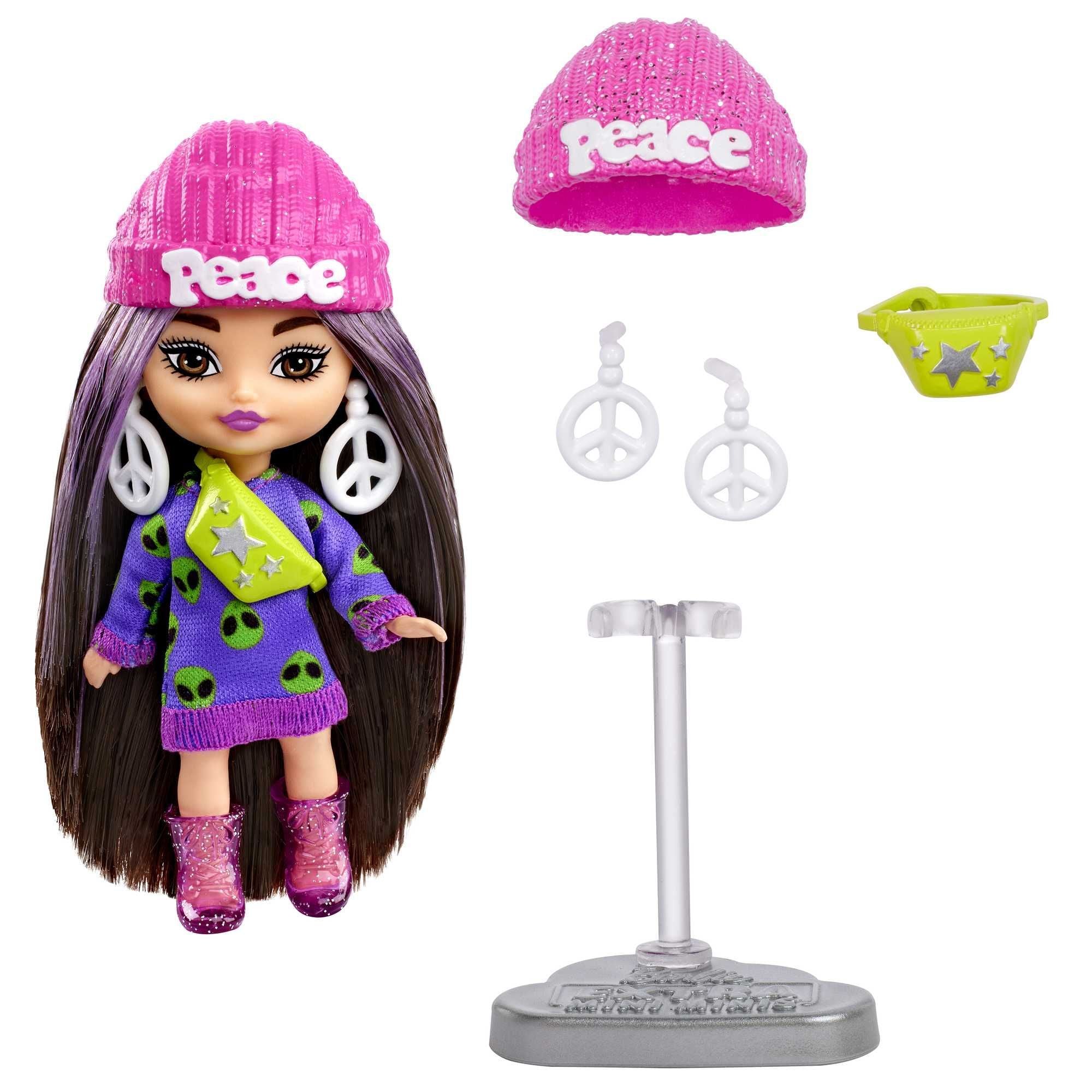 Adorable Barbie Extra Mini Minis Doll Featuring Brown Hair