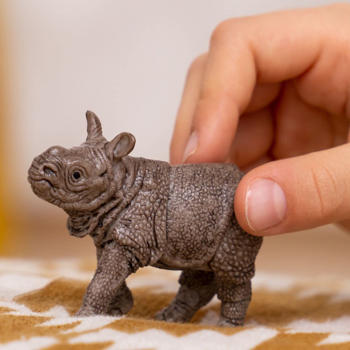 Schleich Adorable Indian Baby Rhinoceros Toy