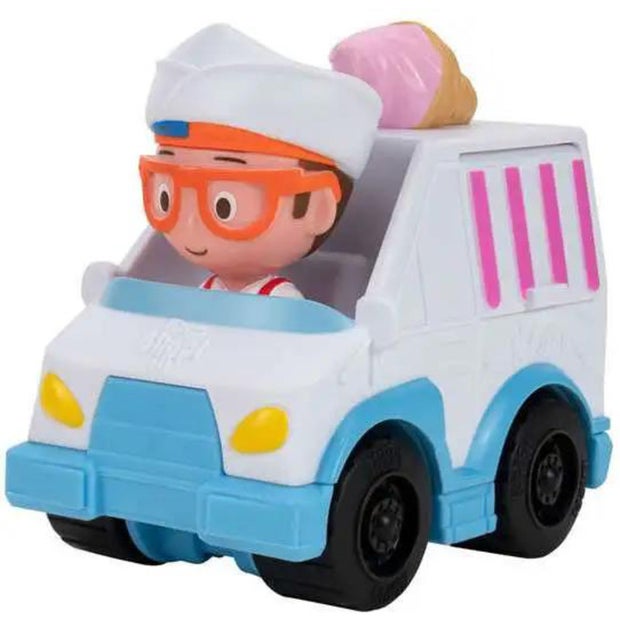 Blippi Mini Ice - Cream & Other Theme Vehicles with Free - Wheeling Feature