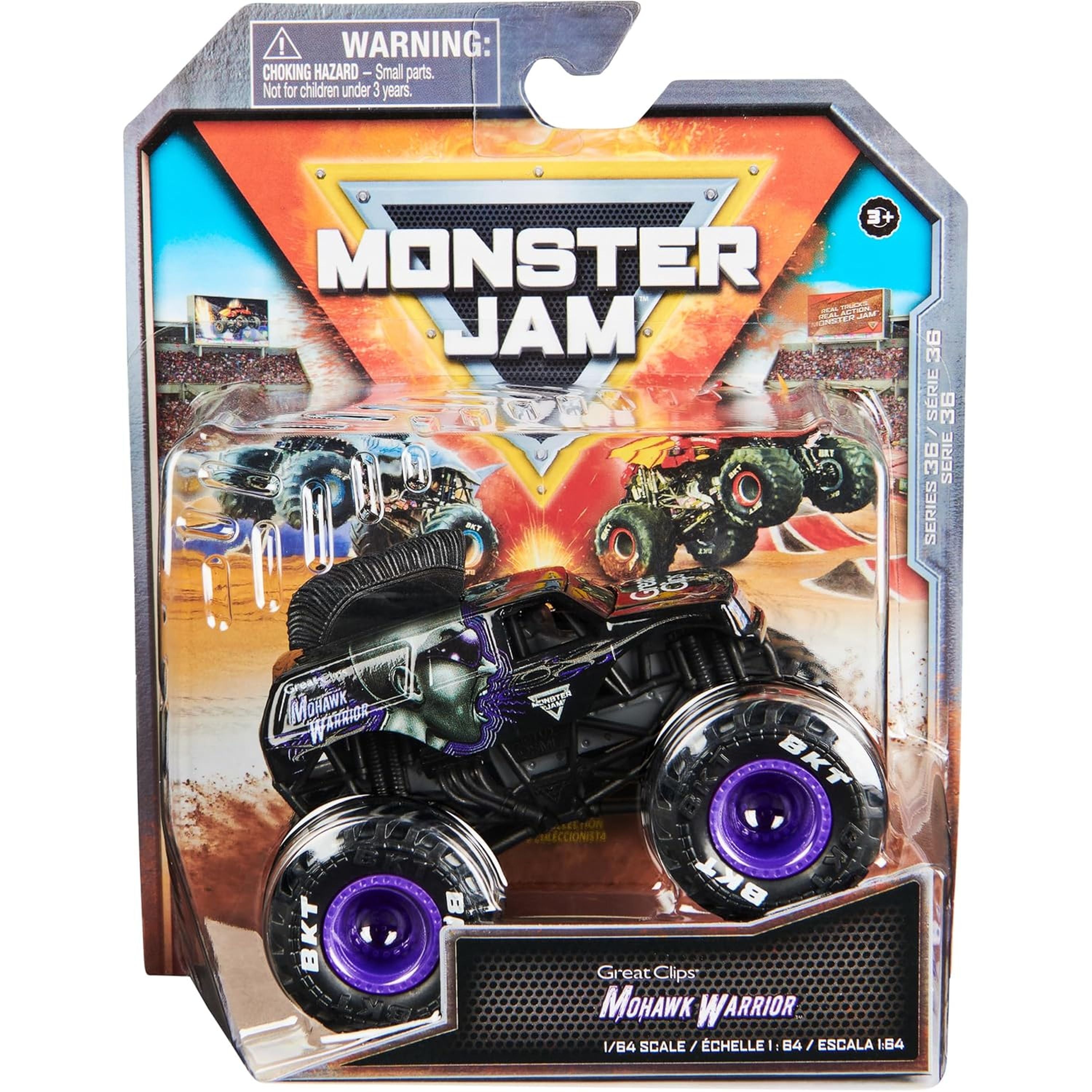 Hot Deal! Monster Jam 1:64 Scale Die - Cast Mohawk Warrior Truck from Series 36