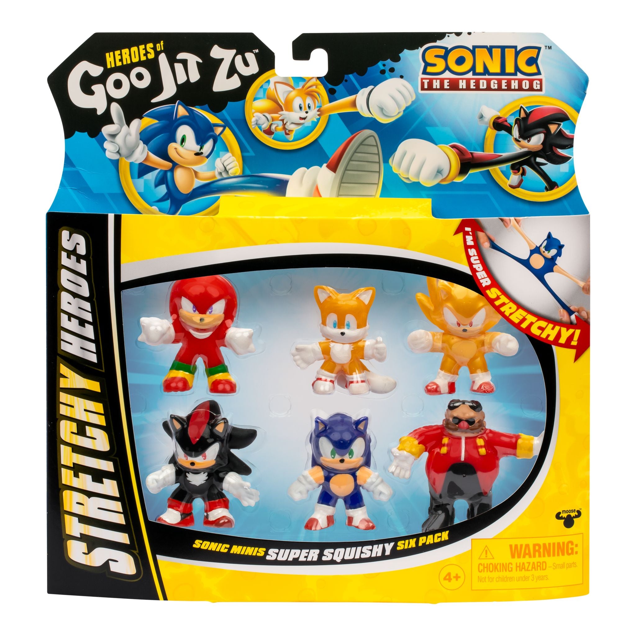 Hot Deal! 6-Pack of Super Stretchy Heroes Of Goo Jit Zu Sonic S4 Minis Toys