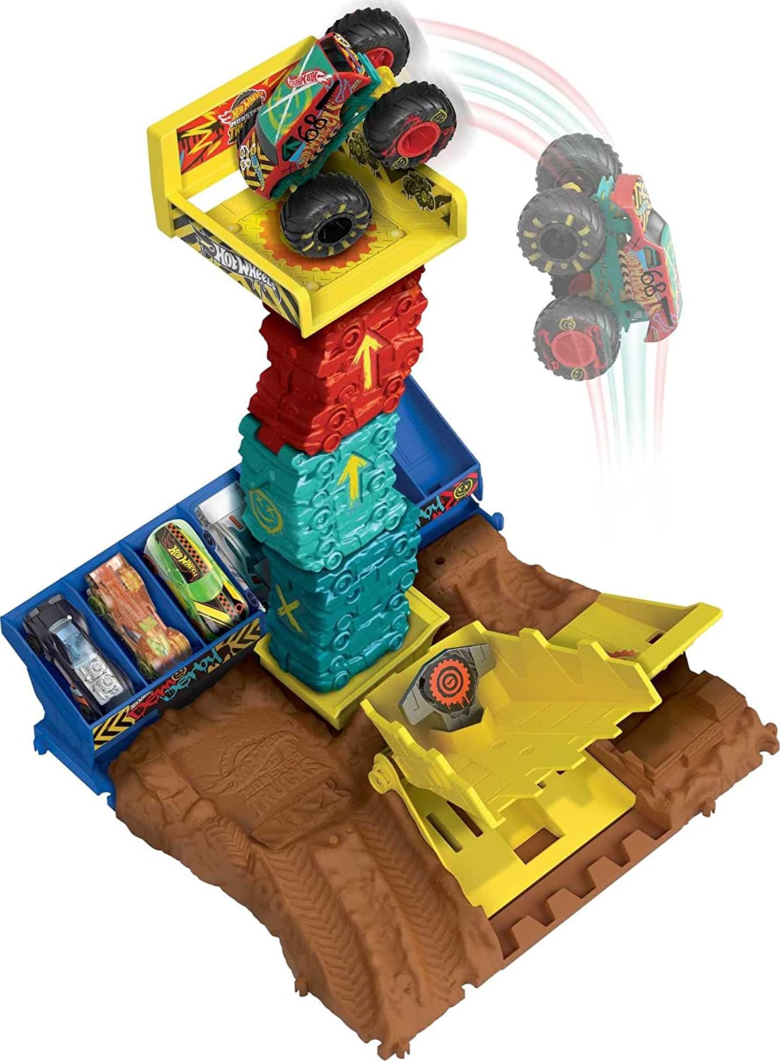 Hot Wheels Monster Truck Arena Smashers: Car Jump Challenge Playset - Epic Fun!