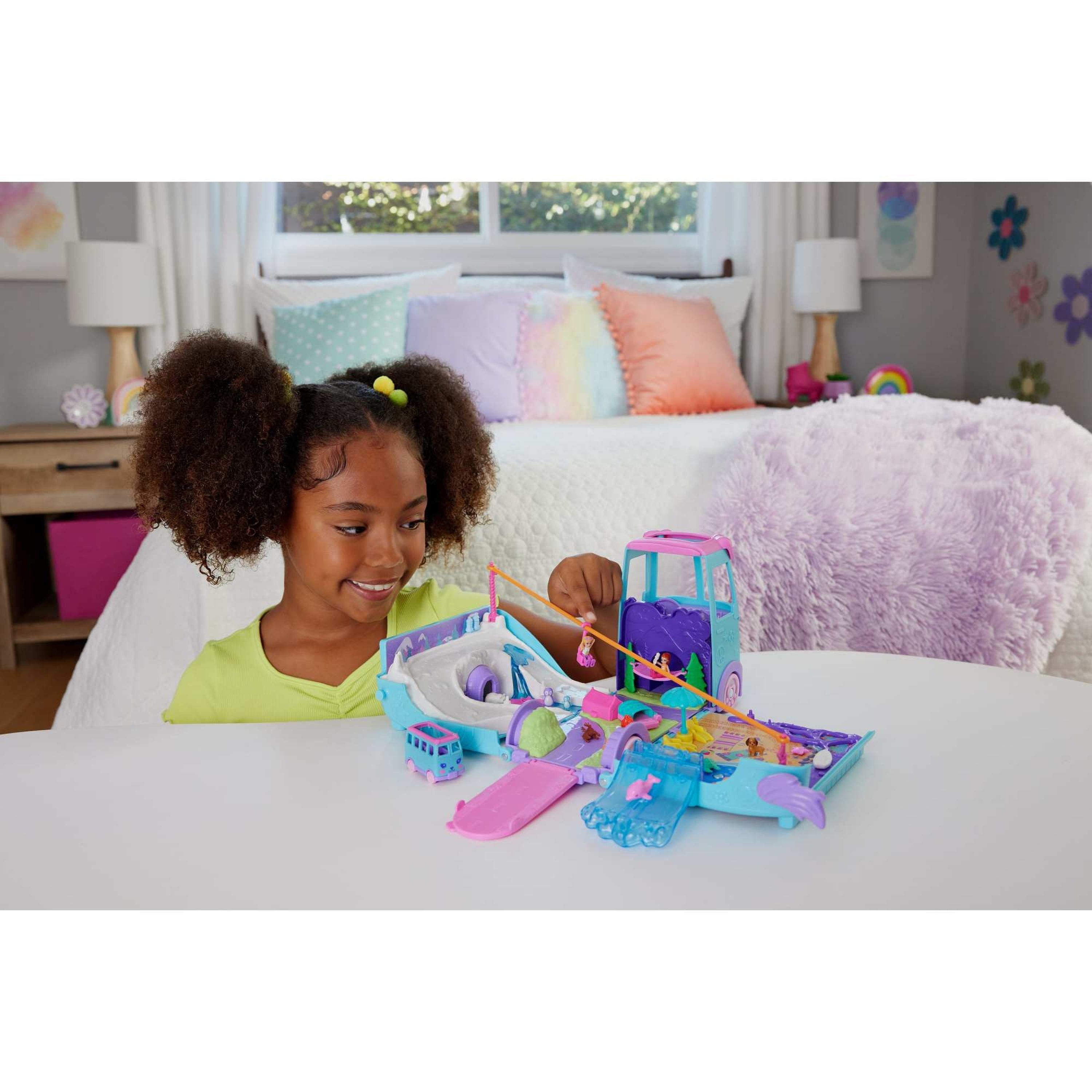 Hot Sale! Polly Pocket Pet Mobile Adventure Playset for Ultimate Outdoor Fun