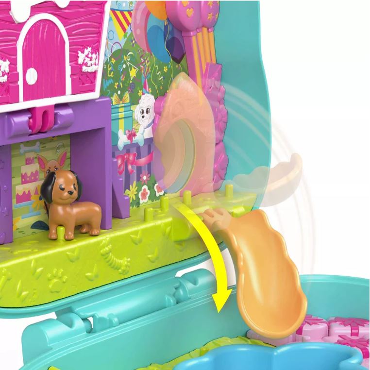 Hot Deal: Polly Pocket Doggy Birthday Bash Playset Compact for Kids Aged 4+