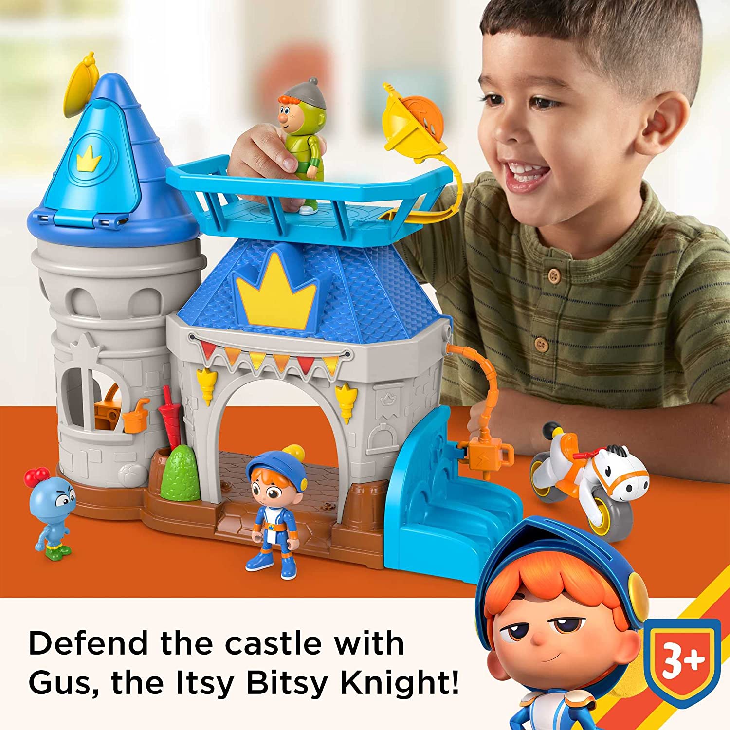 Fisher-Price Action-Packed Gus The Itsy-Bitsy Knight Castle Kingdom Playset