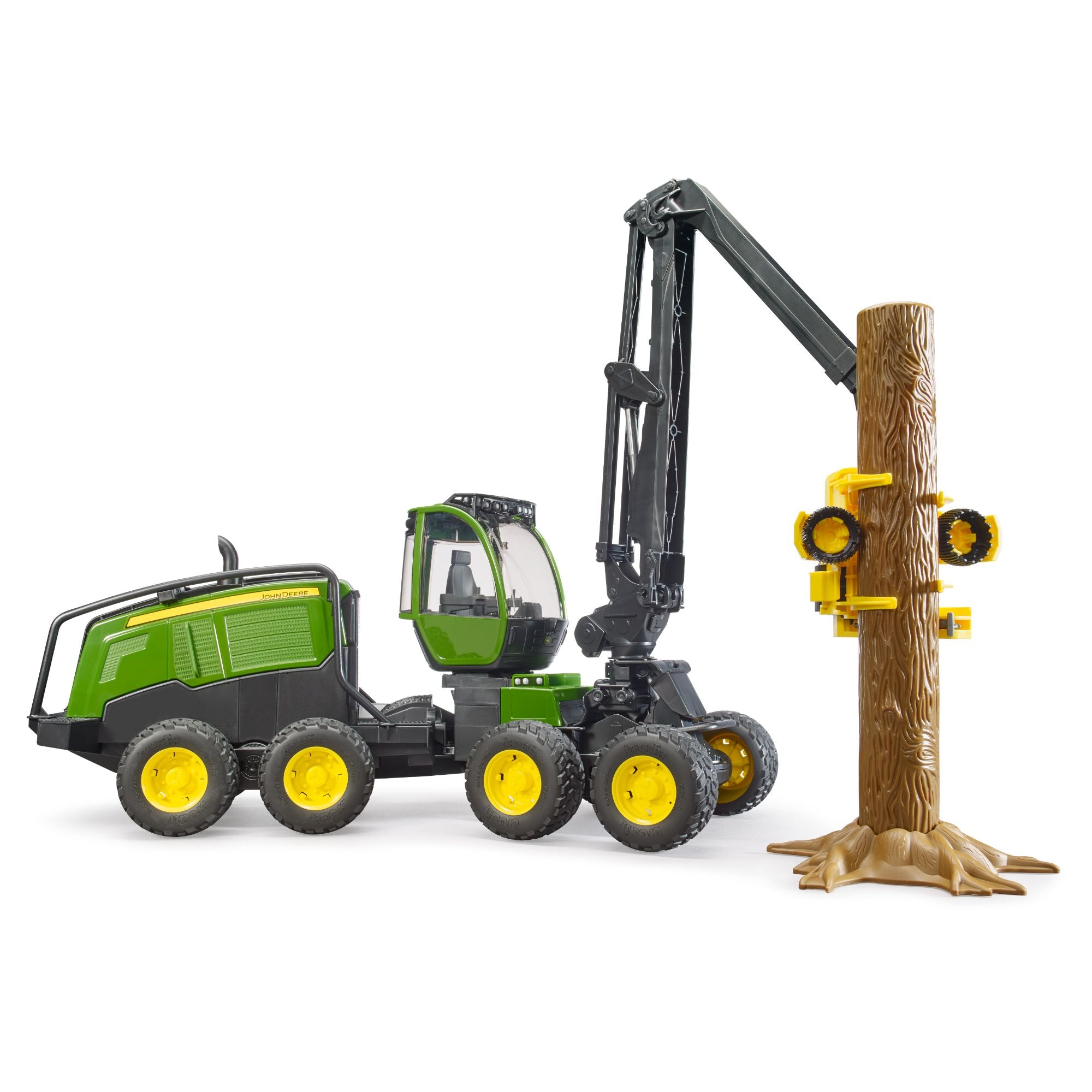 Hot Sale! BRUDER 1:16 Scale John Deere 1270G Harvester with Tree Trunk