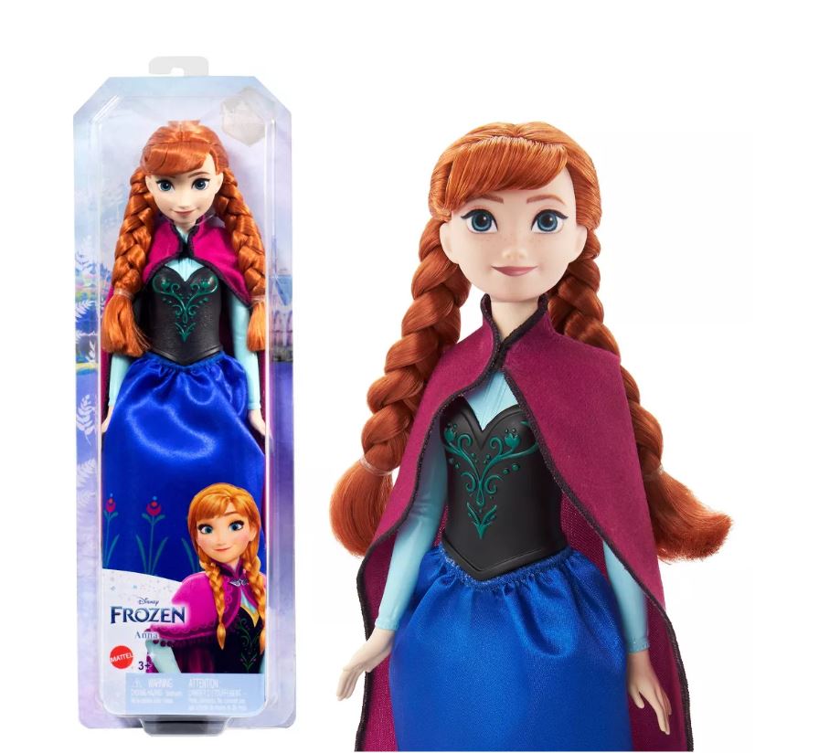 Hot! Disney Frozen Fashion Doll - Anna in Signature Blue Travel Dress