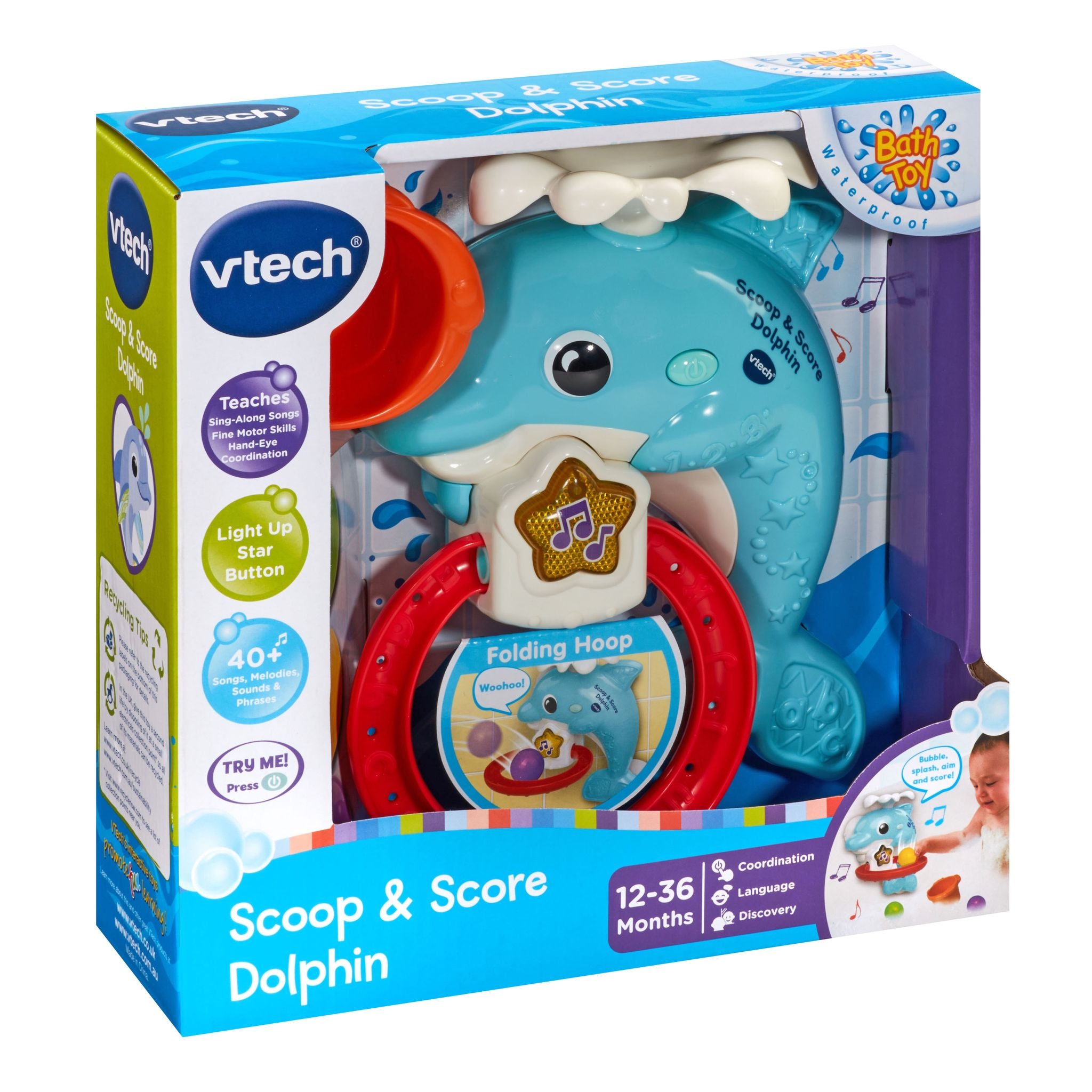 Hot! VTech Scoop & Score Dolphin Bath Toy