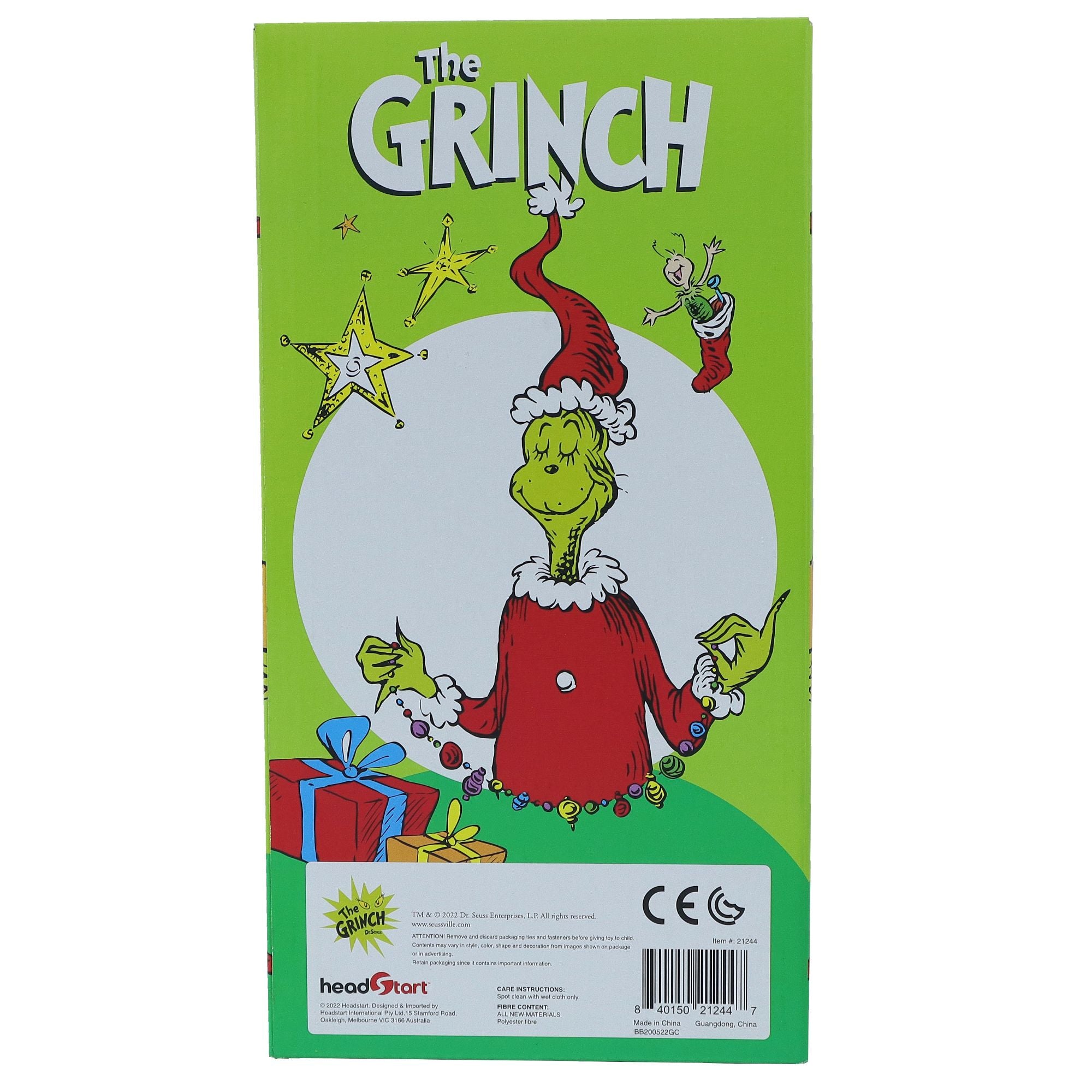 Hot! The Grinch Christmas Plush Hat & Jacket Set
