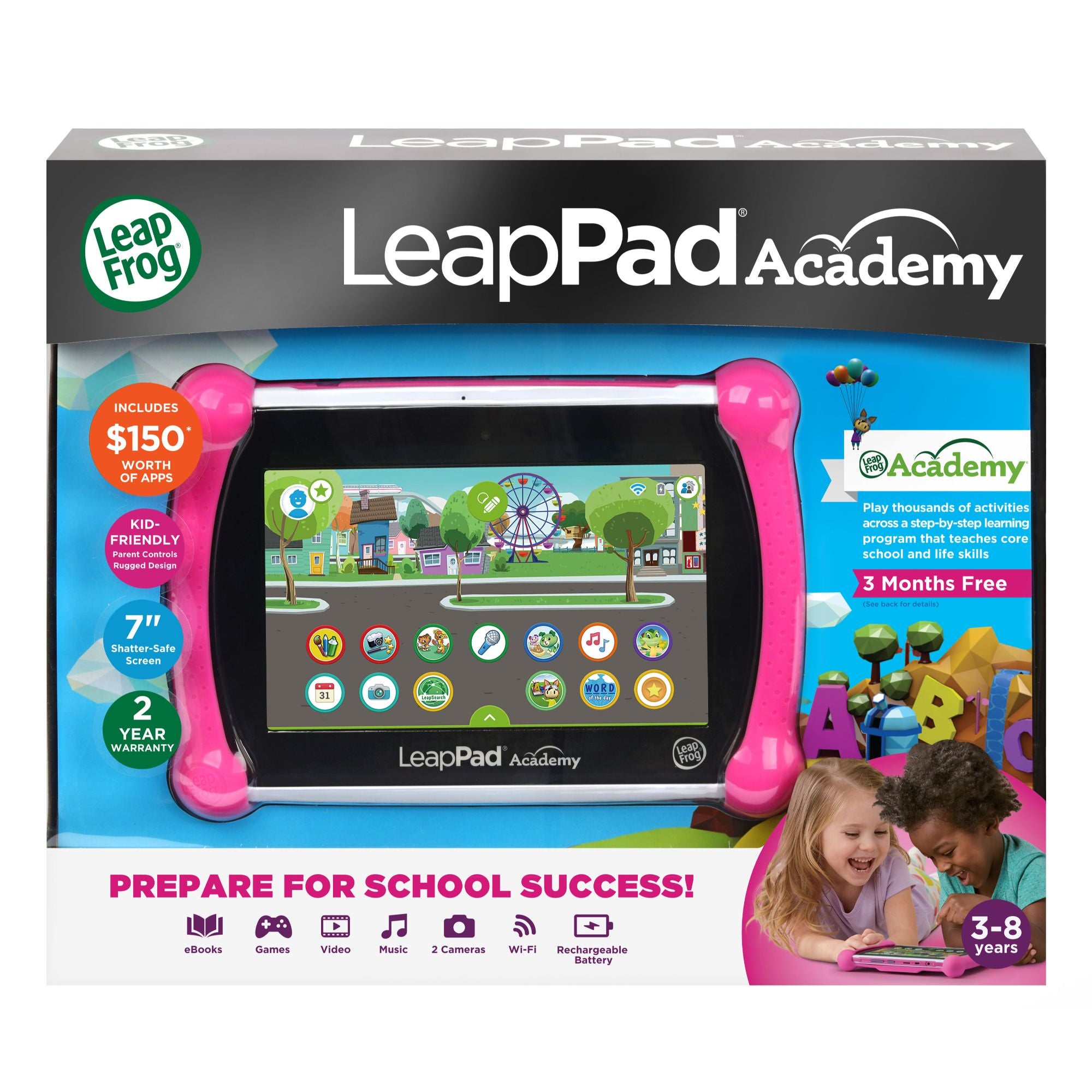 LeapFrog Pink LeapPad Academy - Ideal Learning Tablet for Kids