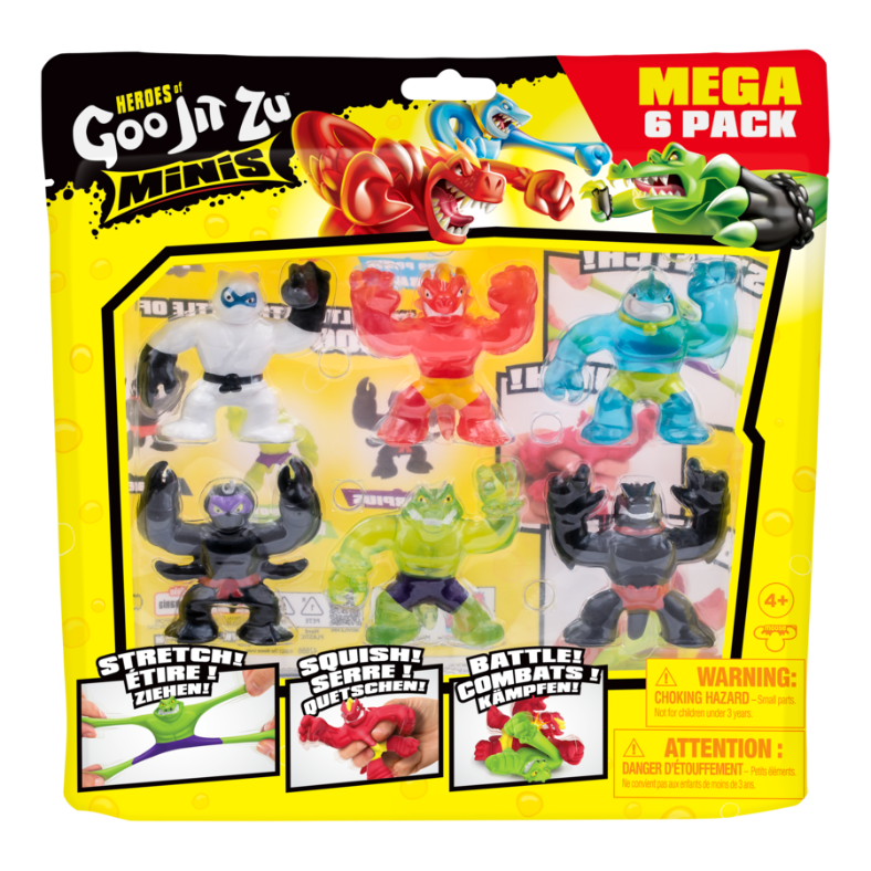 Hot! Heroes Of Goo Jit Zu S10 Mini Mega 6 - Pack