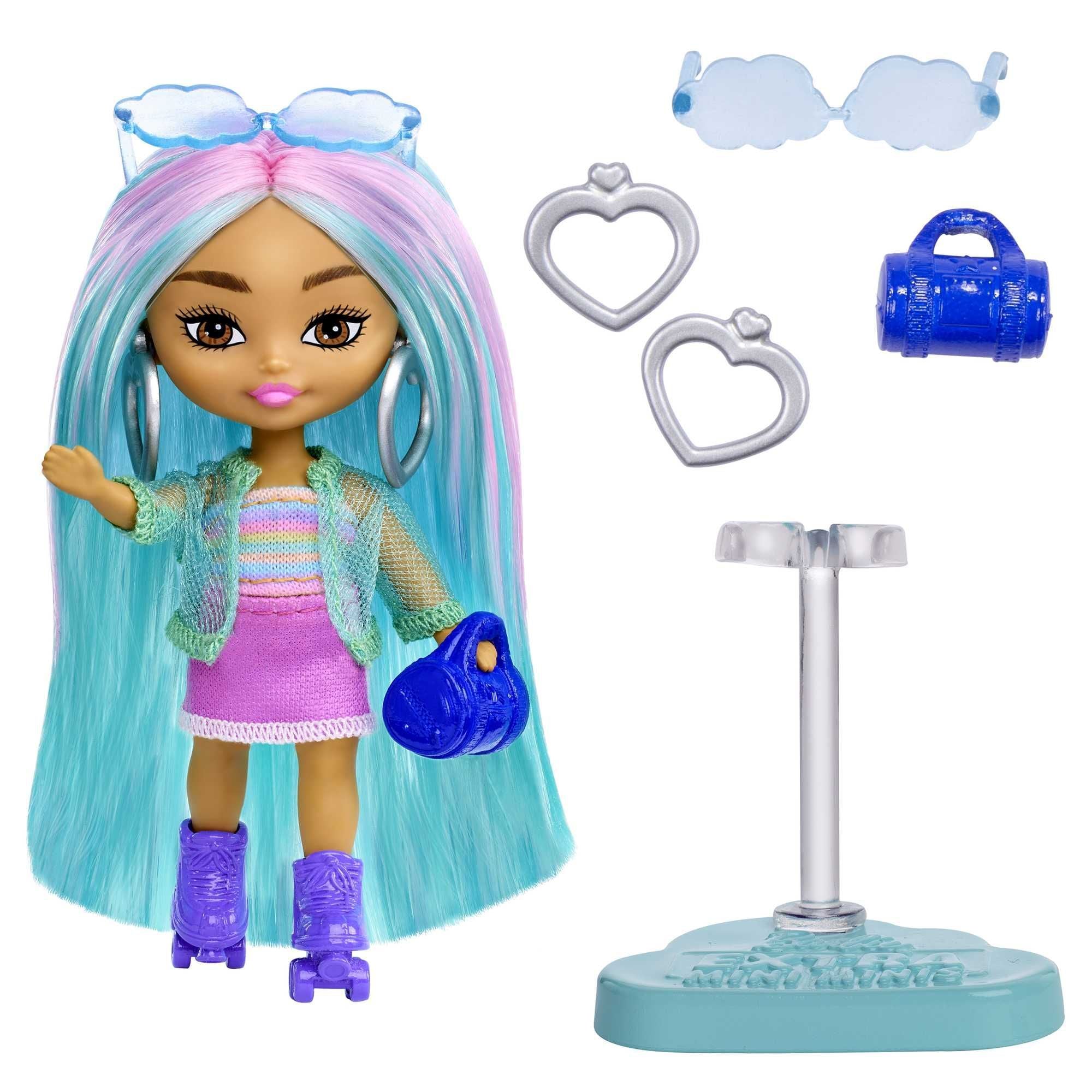 Hot Deal! Barbie Extra Miniature Dolls with Stunning Blue Hair