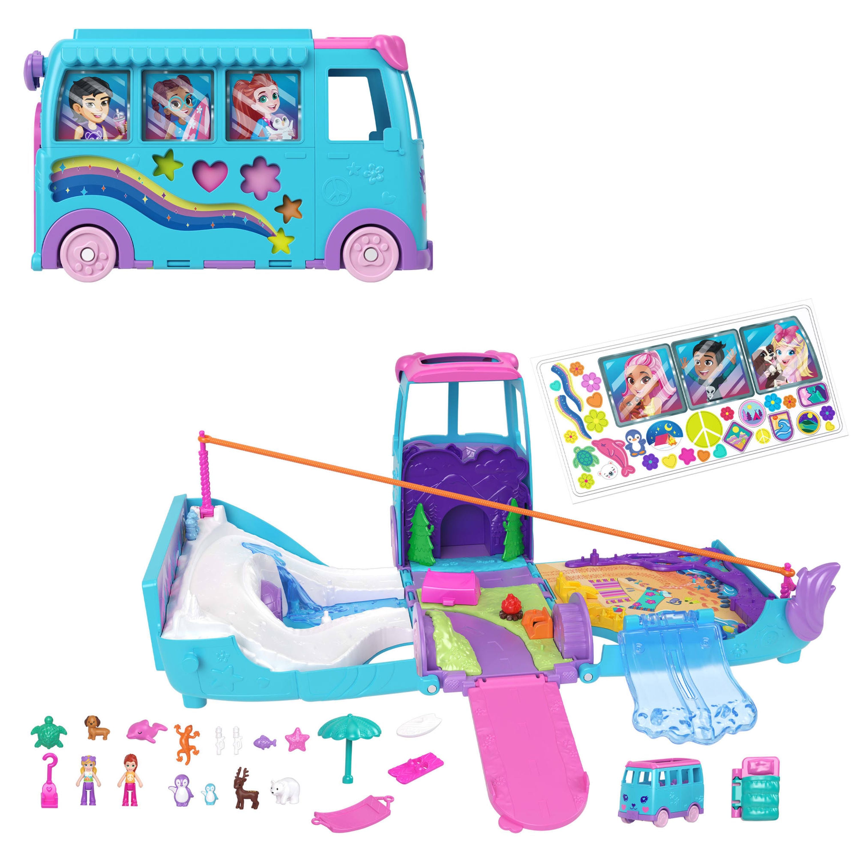 Hot Sale! Polly Pocket Pet Mobile Adventure Playset for Ultimate Outdoor Fun