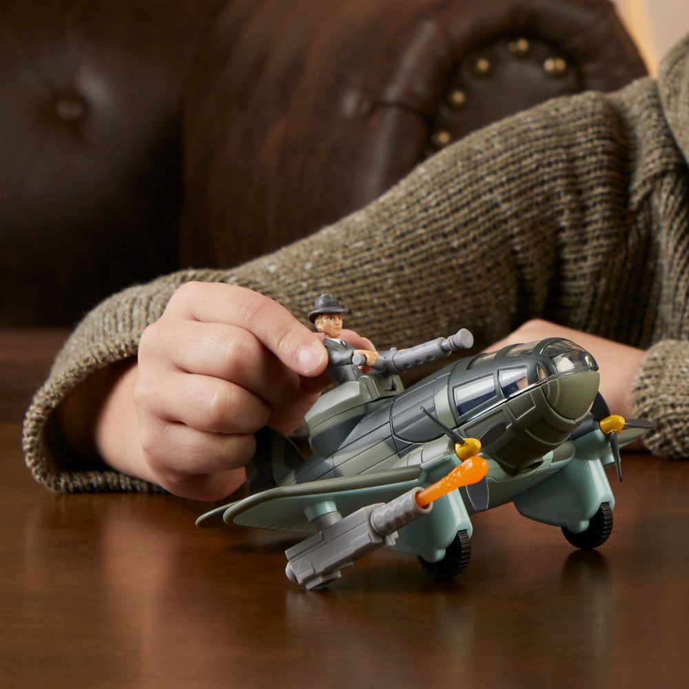 Indiana Jones Worlds of Adventure: Doctor Jurgen Voller with Plane Action Figure & Vehicle Set - Great Gift for 4+