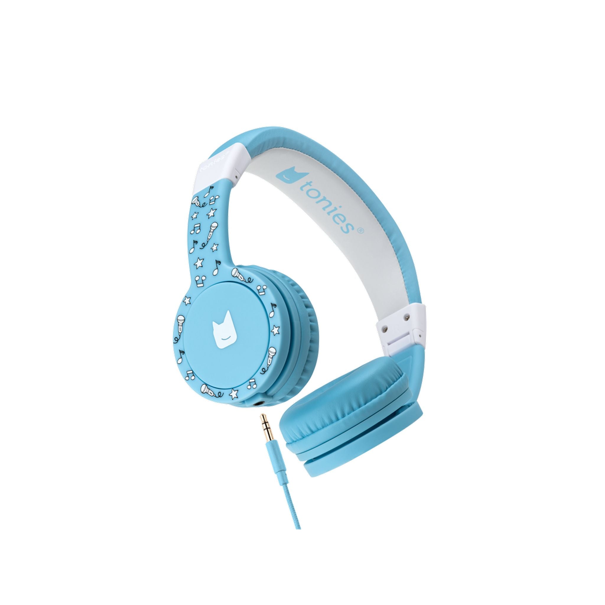 Light Blue Foldable Tonies Headphones - Ideal for Toniebox Adventures
