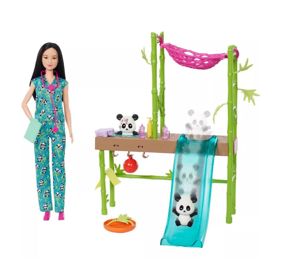 Hot! Barbie Panda Care & Rescue Playset - Inspire Kids' Imagination with Vet Adventures